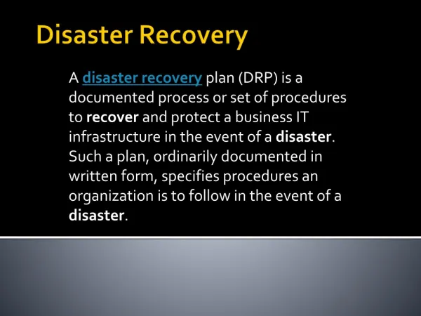 Cloud Disaster Recovery | Platform that reduces recovery time
