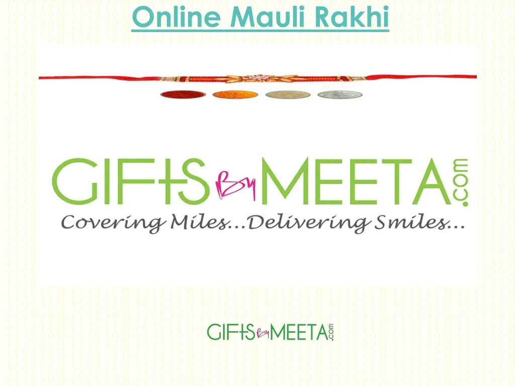 online mauli rakhi