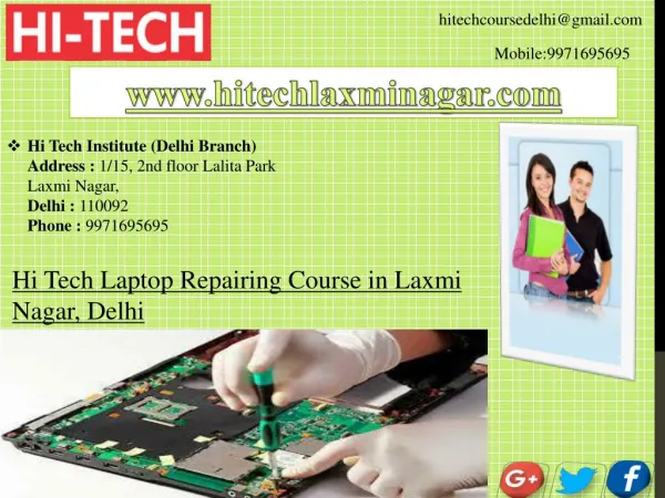 Laptop Repairing Course in Laxmi Nagar, Delhi