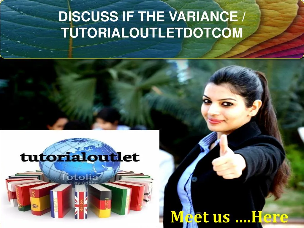 discuss if the variance tutorialoutletdotcom