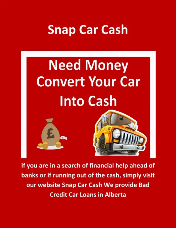 Bad credit Car loans Alberta