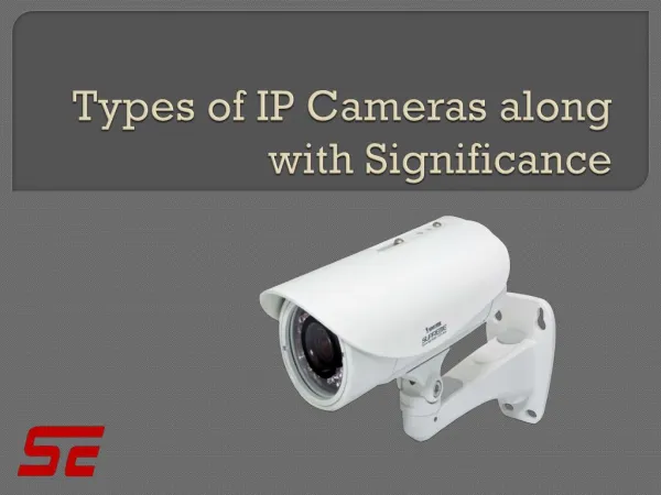 Types of IP Cameras along with Significance