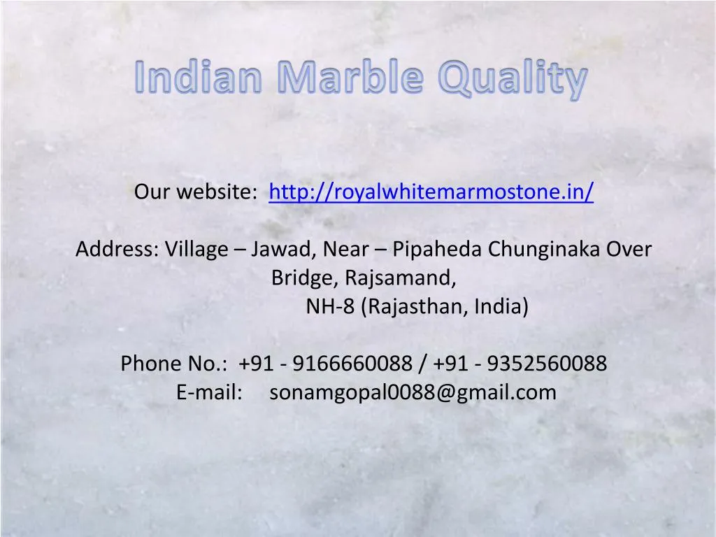 indian marble quality