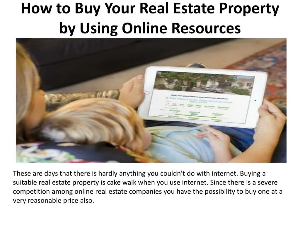 how to buy your real estate property by using online resources