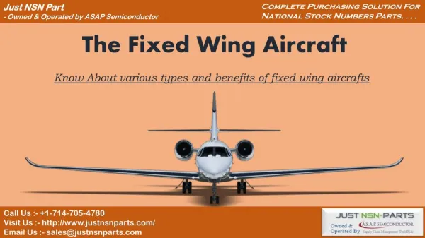 Types, Features, Benefits and Use of Fixed Wing Aircrafts
