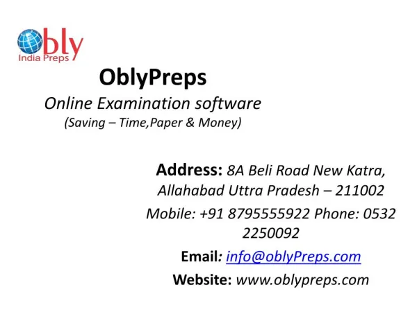 Online Exam Software, Online Test Series Examination Solution -Obly Preps