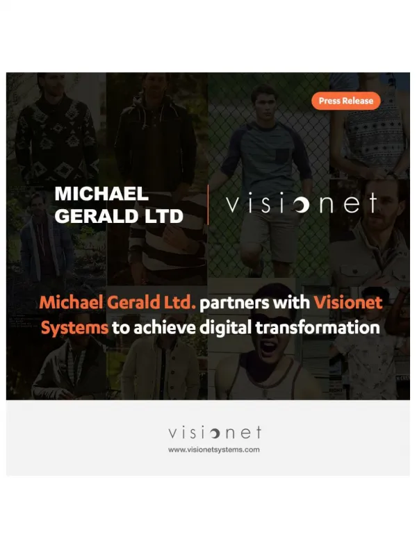 Michael Gerald Ltd. partners with Visionet Systems to achieve digital transformation