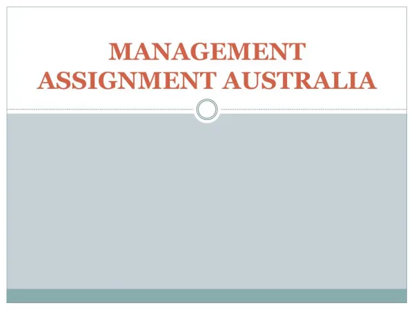 management assignment australia