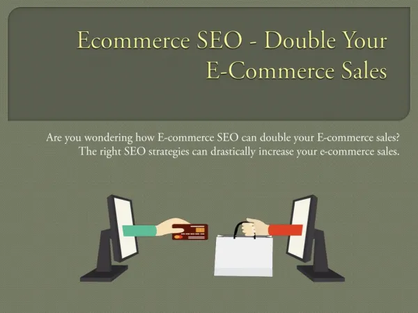 Ecommerce SEO - Double Your E-Commerce Sales