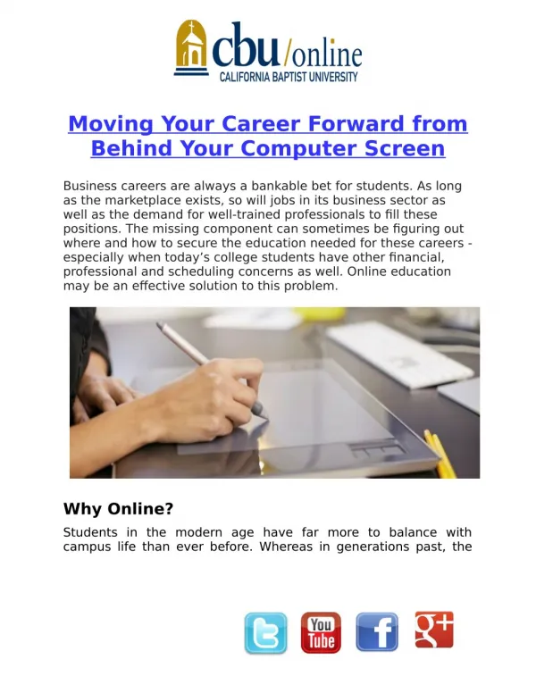 Moving Your Career Forward from Behind Your Computer Screen