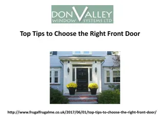 Top Tips to Choose the Right Front Door