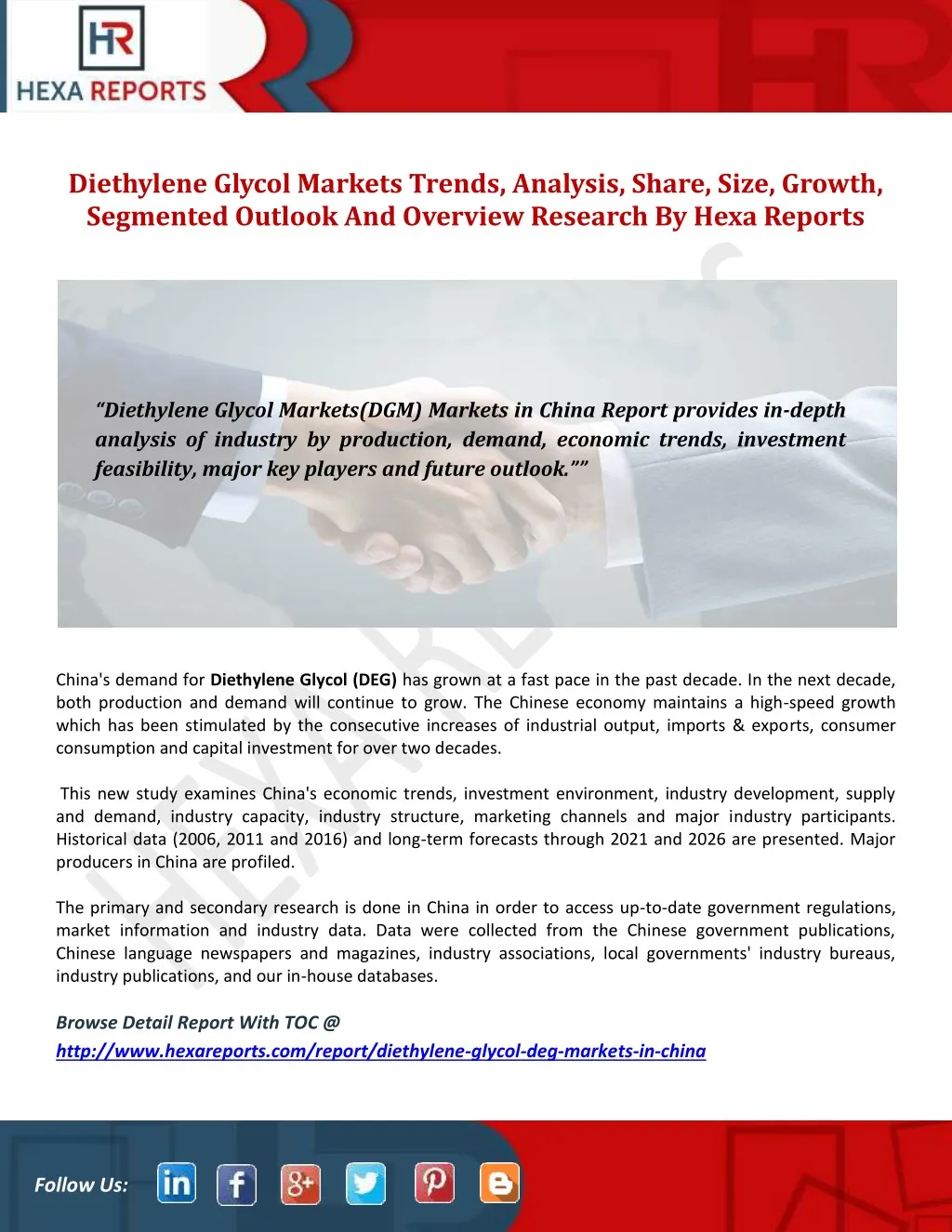 diethylene glycol markets trends analysis share