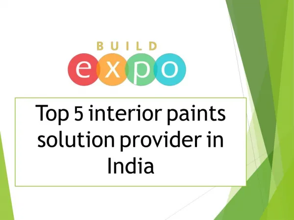 Interior Wall Paint Solution Provider in India