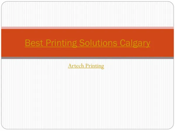 Best printing solutions calgary