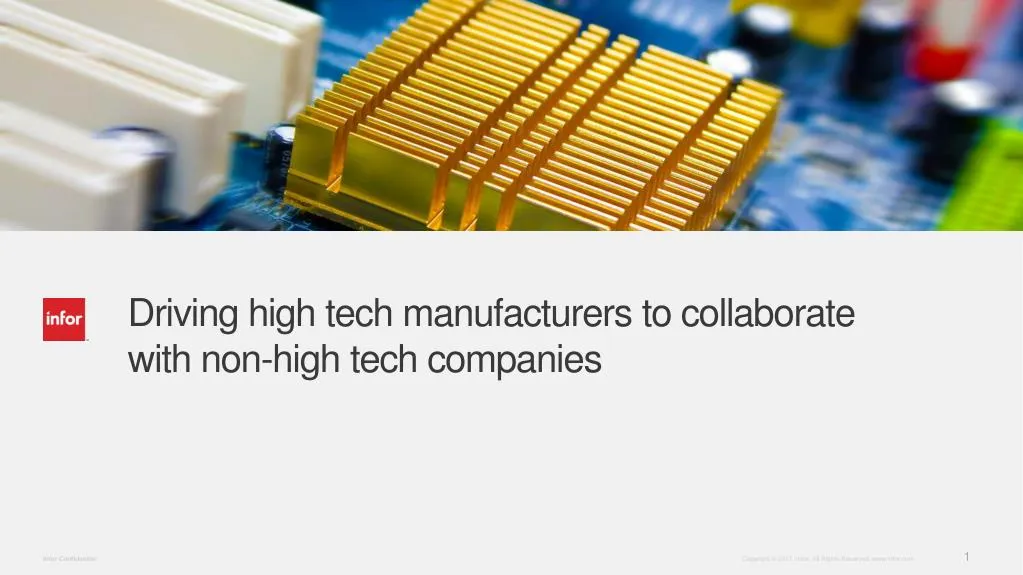 driving high tech manufacturers to collaborate with non high tech companies