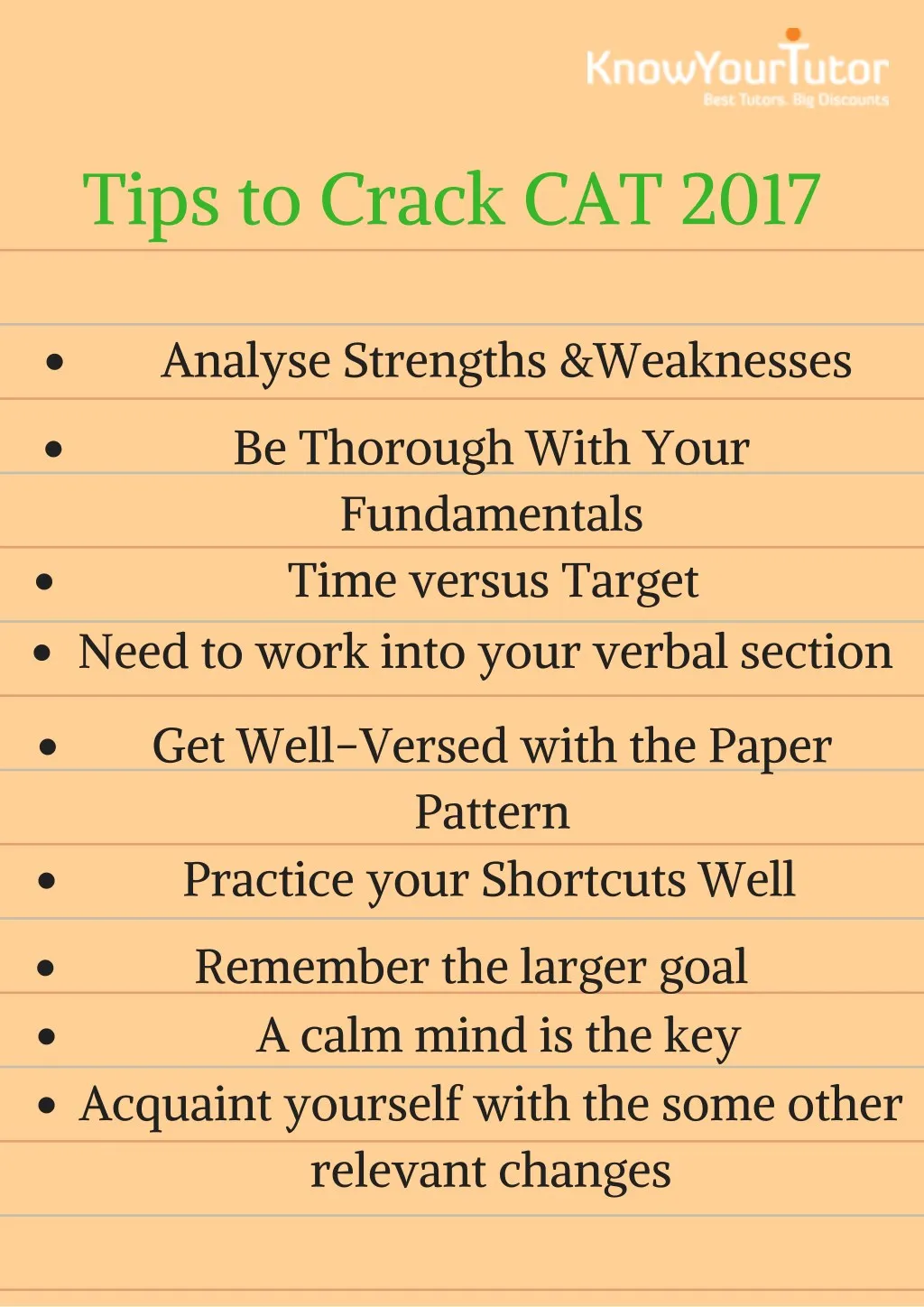 tips to crack cat 2017