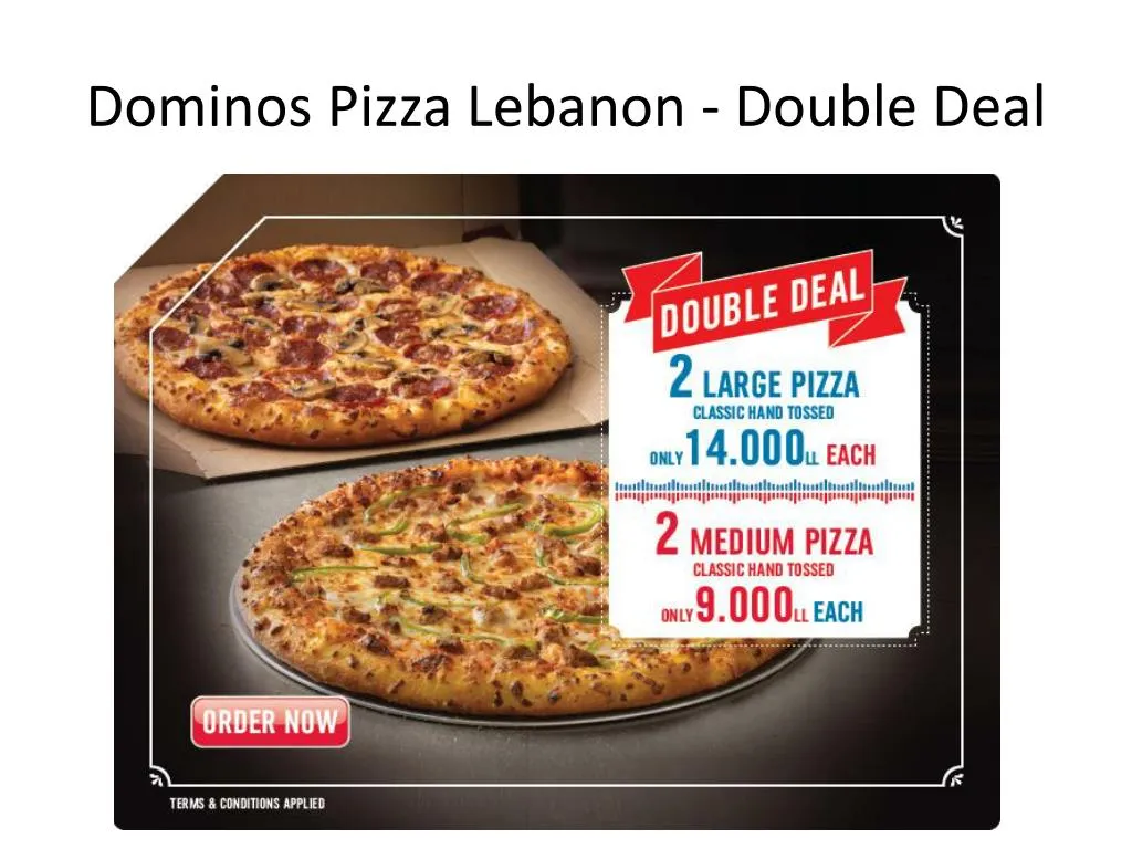 dominos pizza lebanon double deal