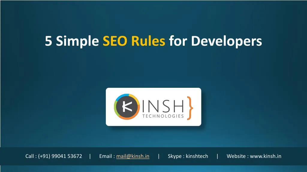 5 simple seo rules for developers