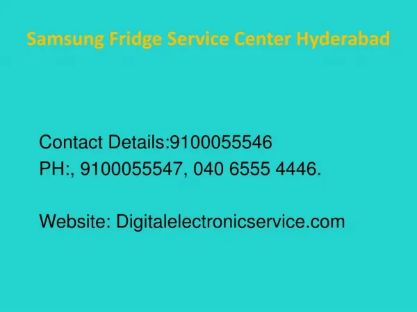 Samsung Fridge Service Center Hyderabad