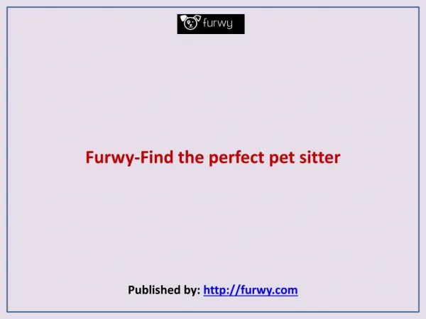 Find the perfect pet sitter