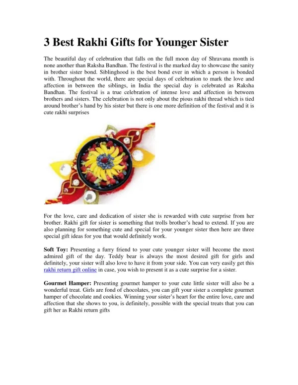Buy And Send Rakhi and Gift Online to India |