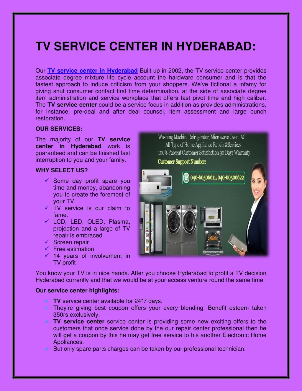 tv service center in hyderabad