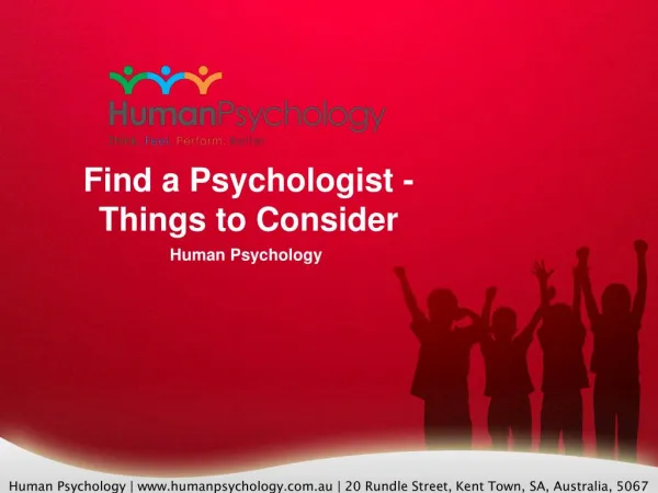 Find a Psychologist - Things to Consider