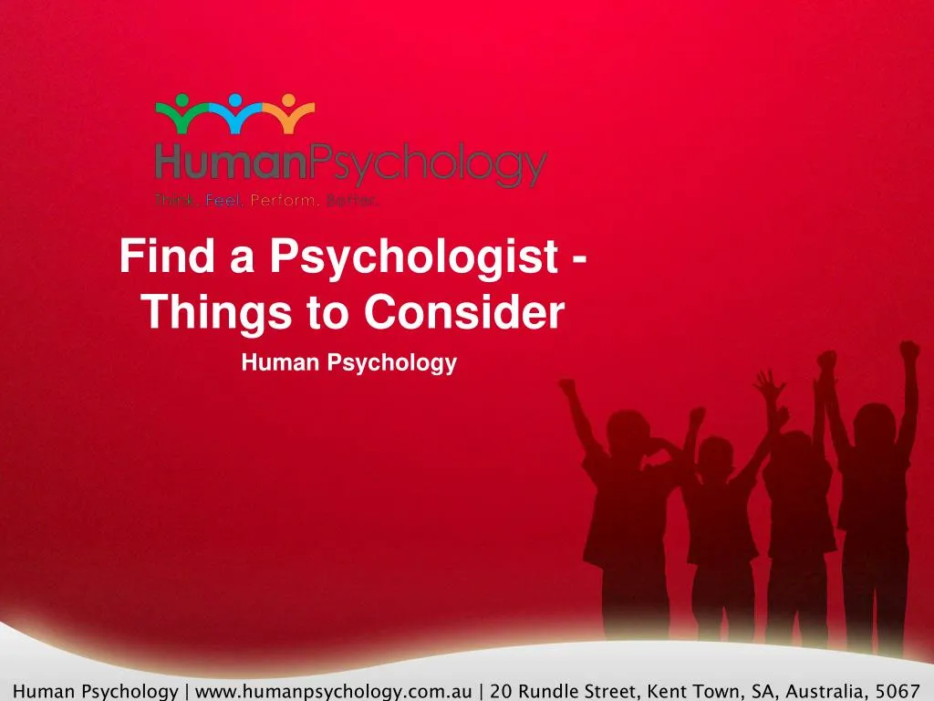 find a psychologist things to consider