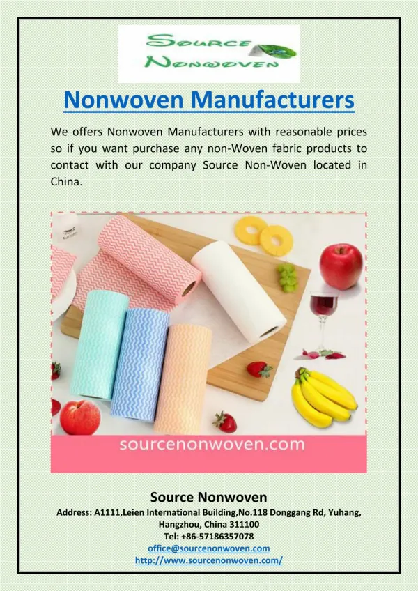Nonwoven Manufacturers