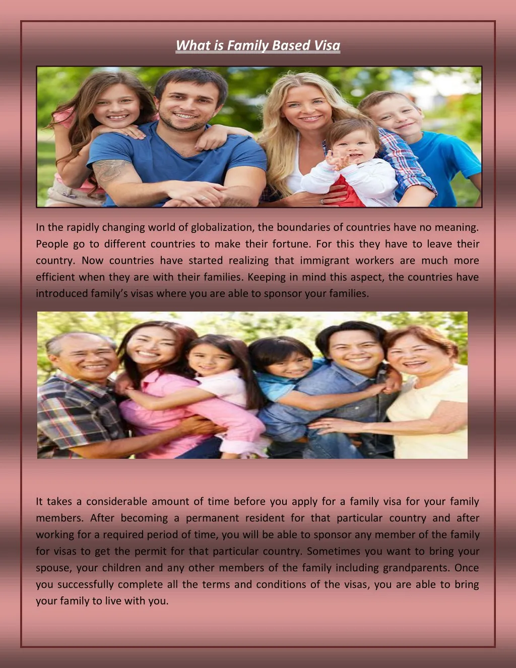 what is family based visa