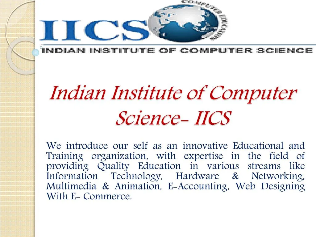 indian institute of computer science iics