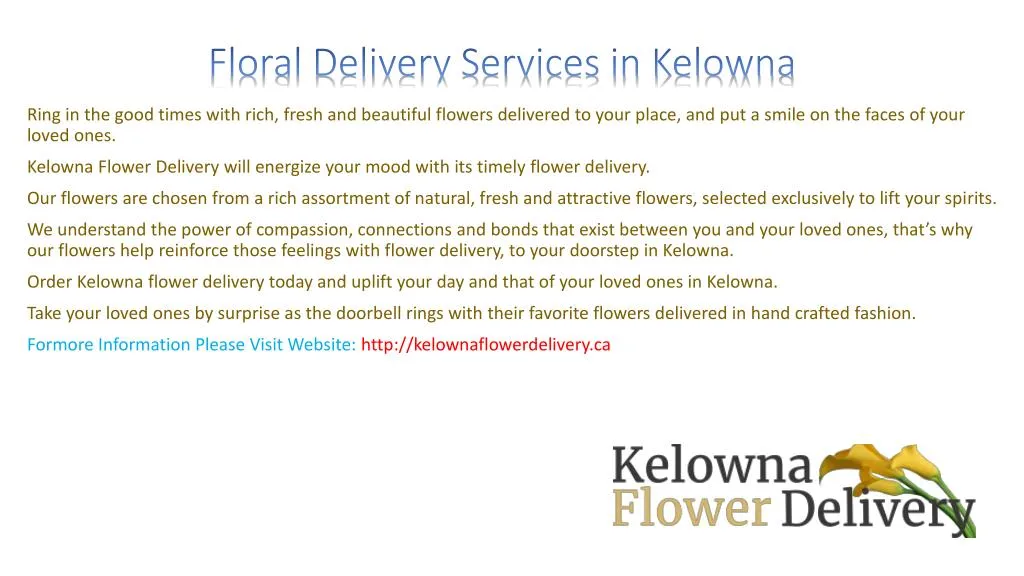 floral delivery services in kelowna