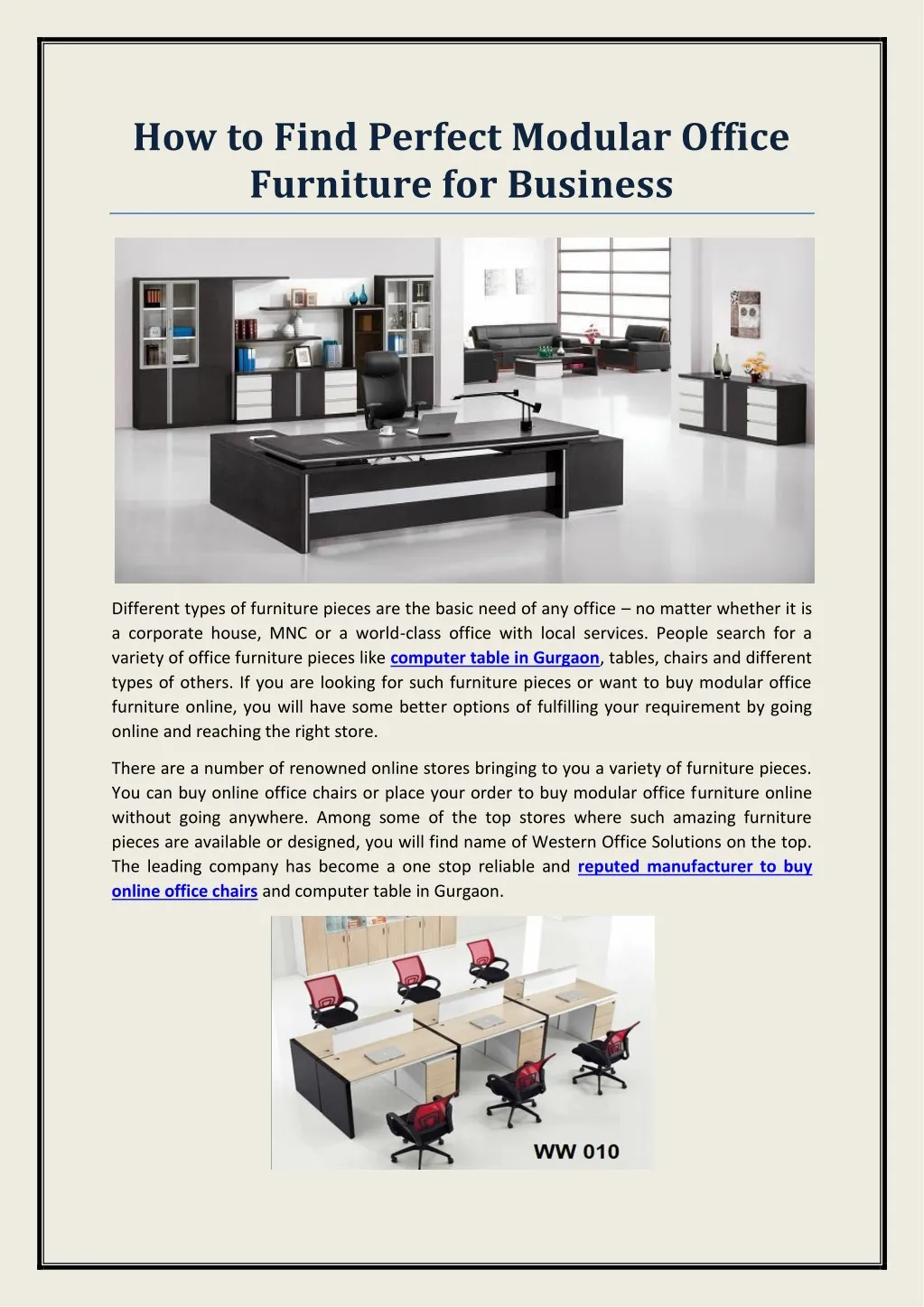 how to find perfect modular office furniture