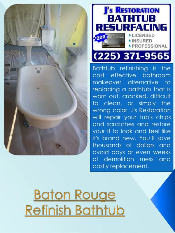 Baton Rouge Bathroom Refinishing