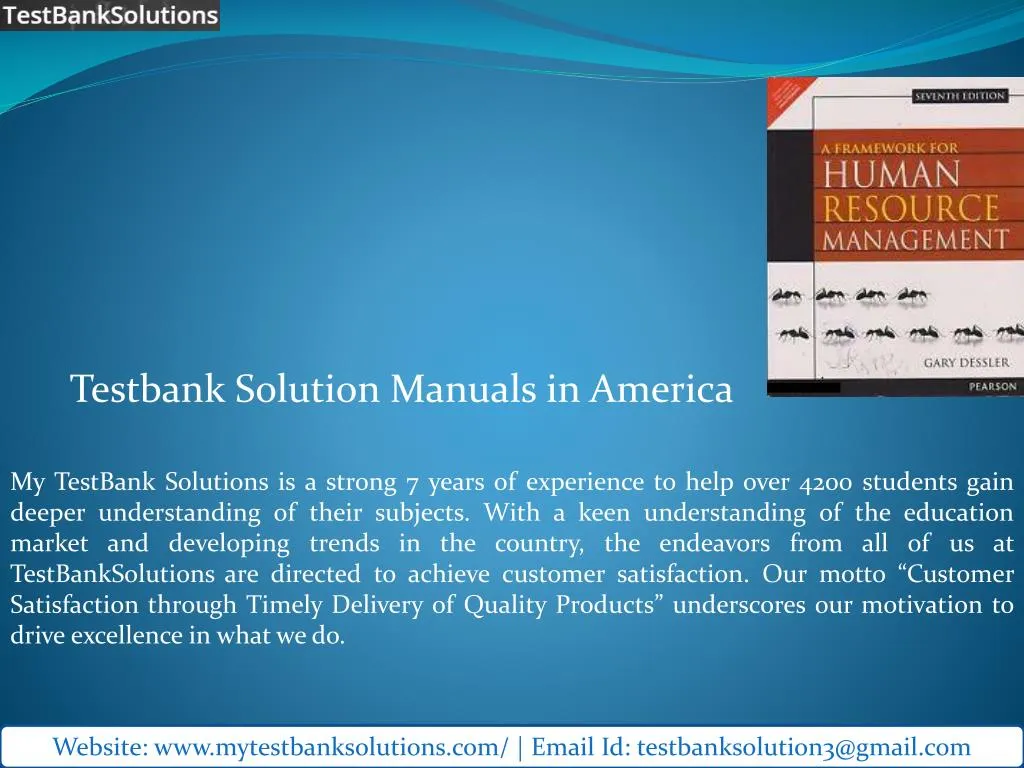 testbank solution manuals in america