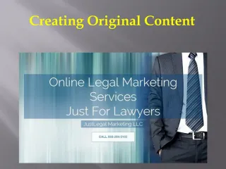 Creating Original Content - slide 1