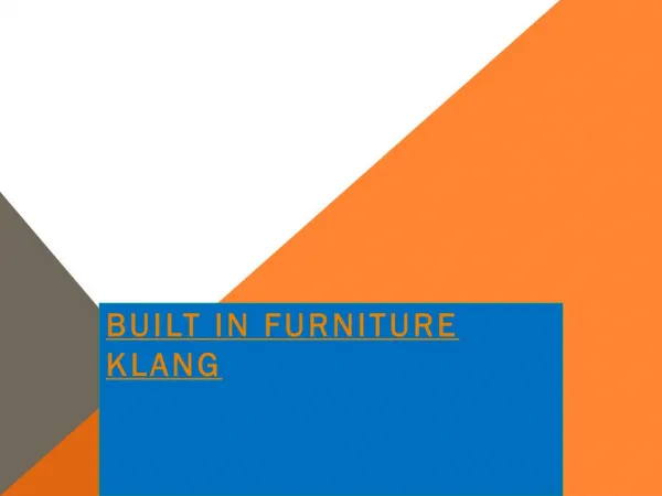 Built in Furniture Klang
