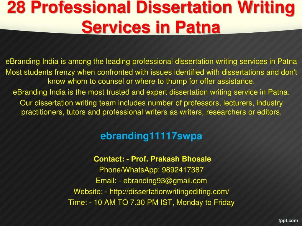 28 professional dissertation writing services in patna