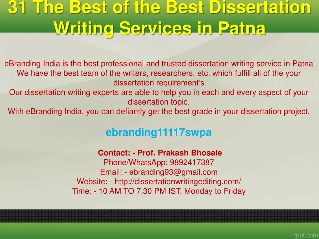 31 the best of the best dissertation writing services in patna