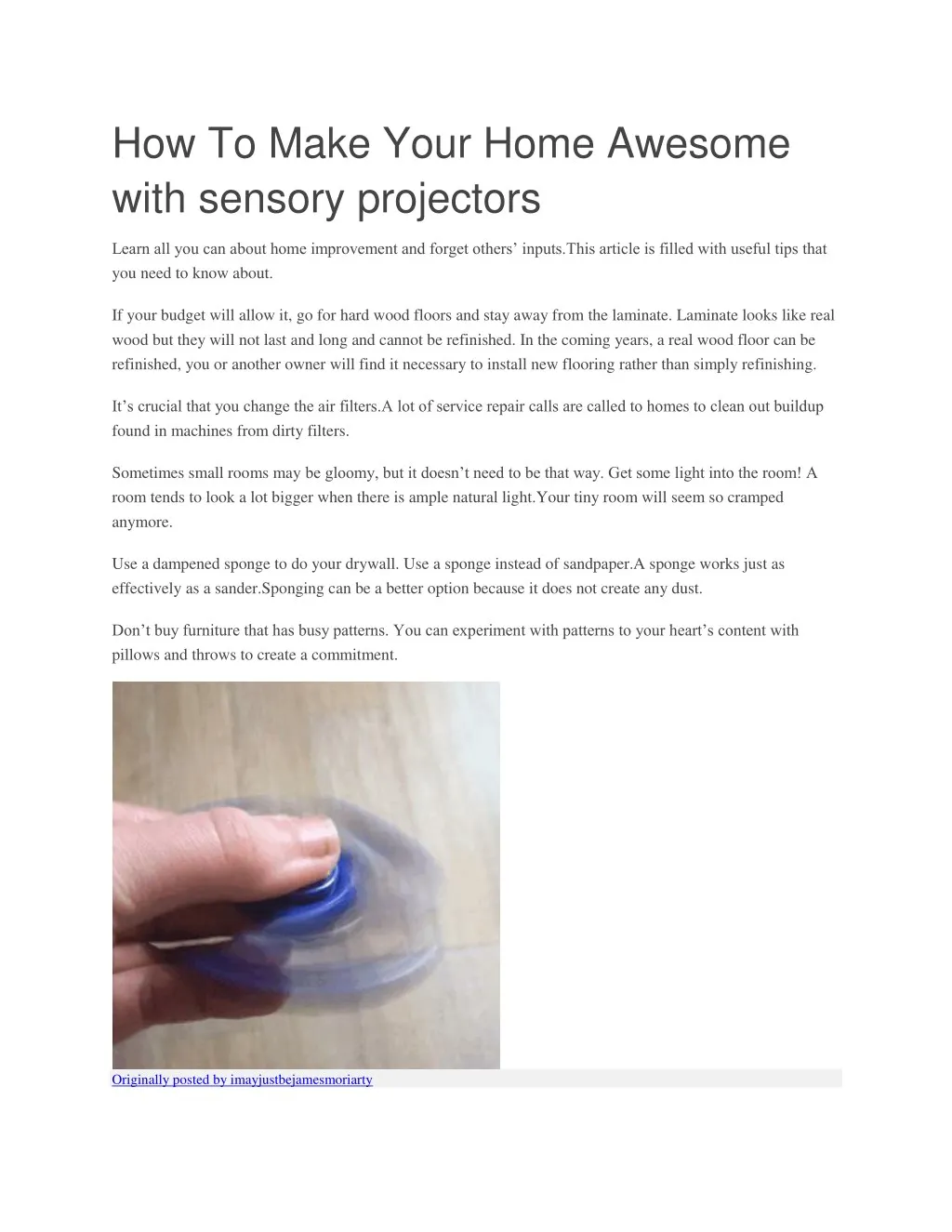 how to make your home awesome with sensory