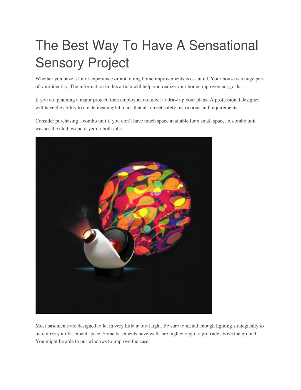 the best way to have a sensational sensory project