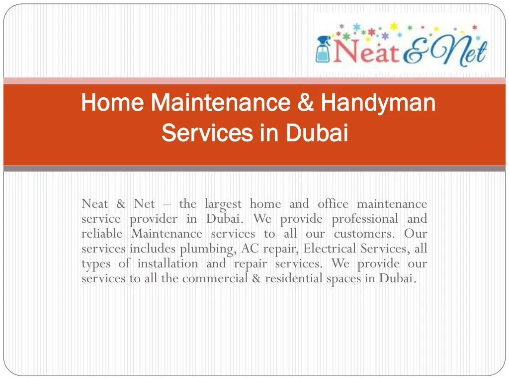 home maintenance handyman services in dubai