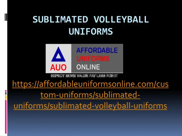 Sublimated Volleyball Uniforms