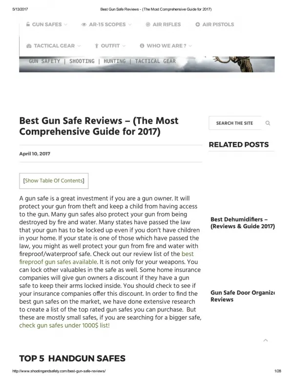 Best Gun Safe Reviews - (The Most Comprehensive Guide for 2017)