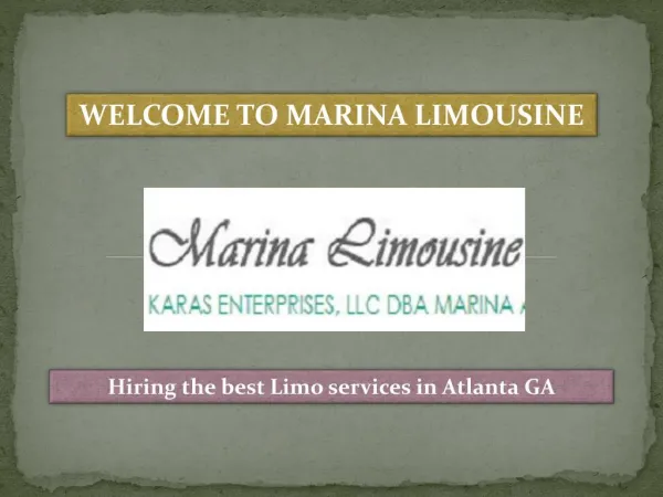 Atlanta Limousine Service - Marinalimo.com