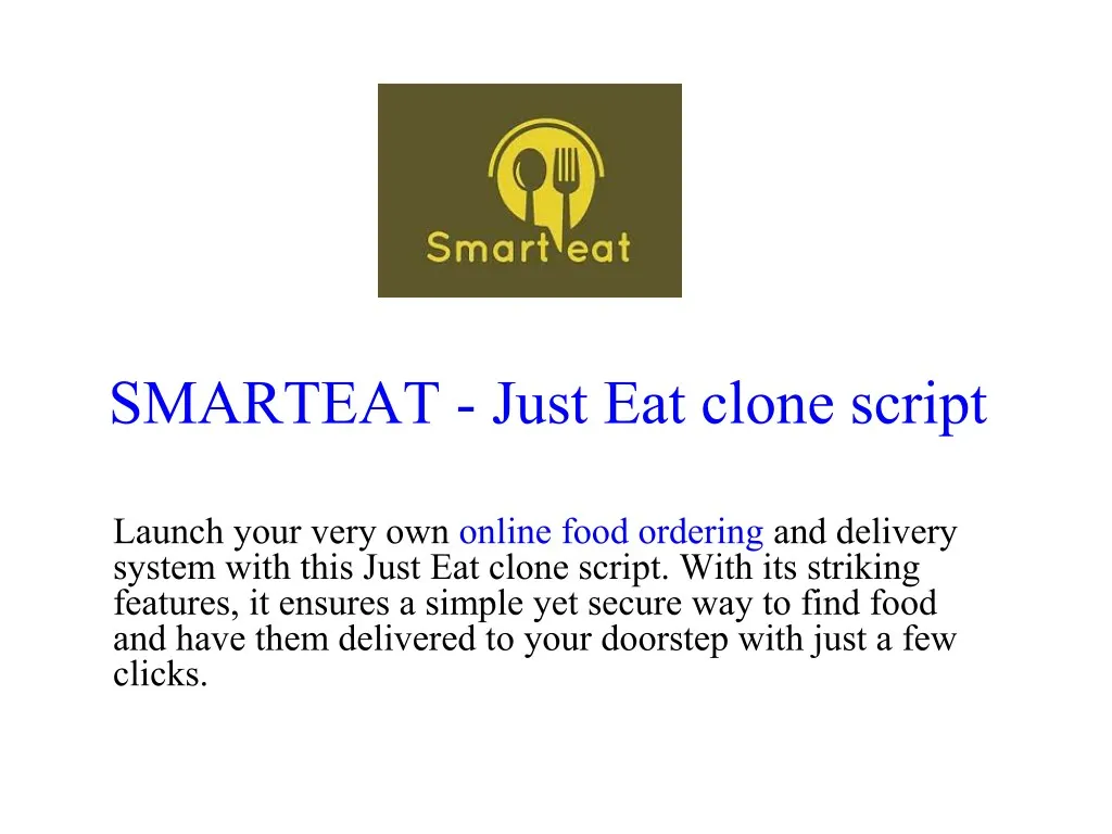 smarteat just eat clone script