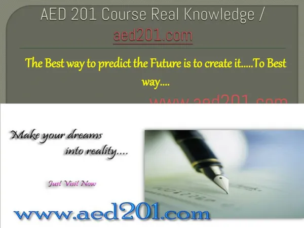 AED 201 Course Real Knowledge / aed201.com