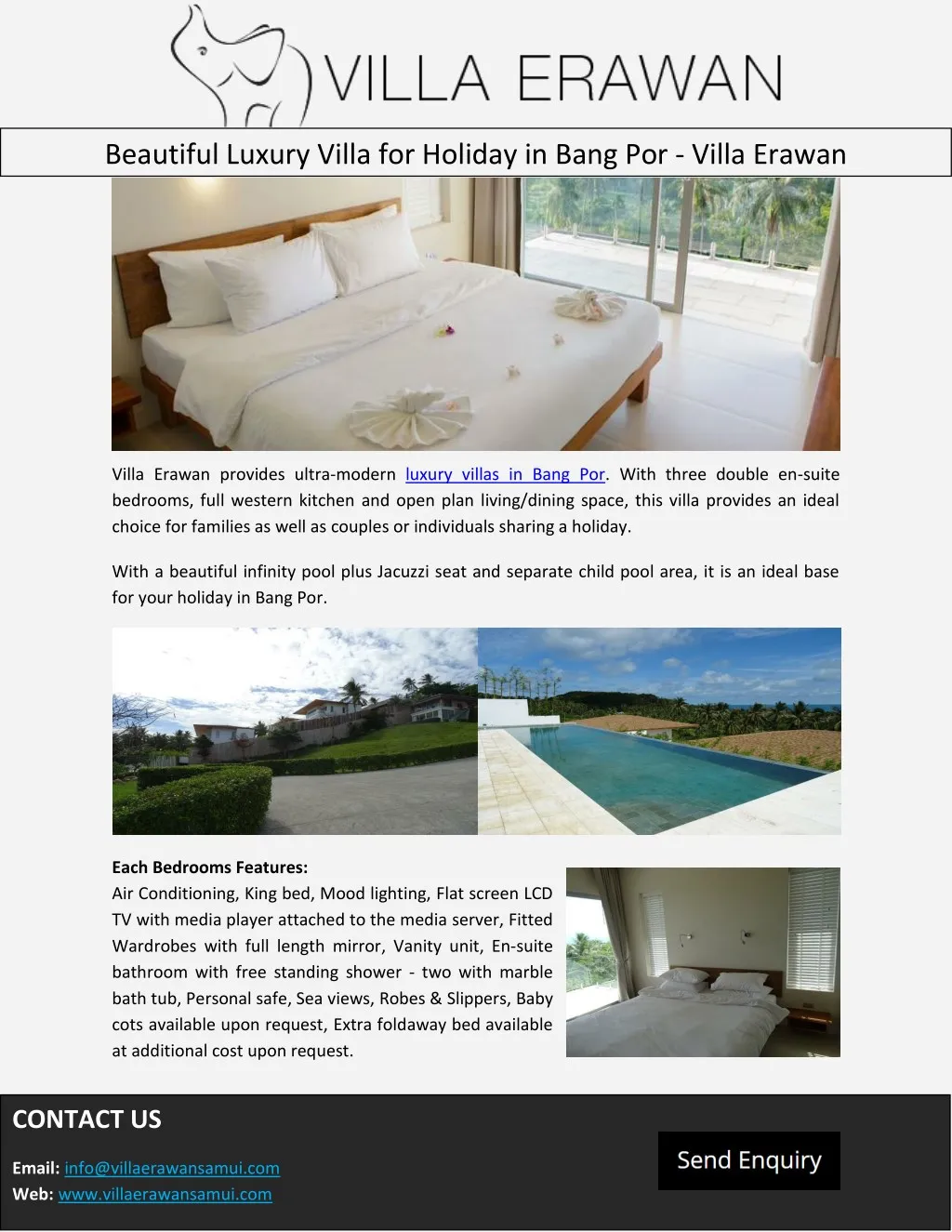 beautiful luxury villa for holiday in bang