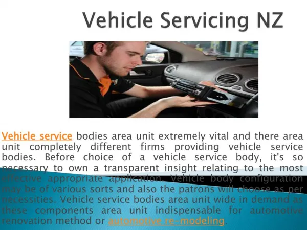 Vehicle Servicing NZ