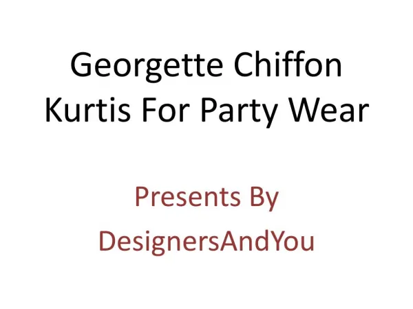Georgette Kurtis: Latest Long Designer Georgette Kurti/Tunic/Tops Stylish Neck Designs Online India